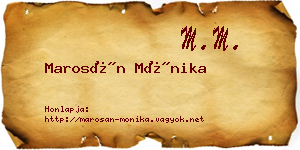 Marosán Mónika névjegykártya