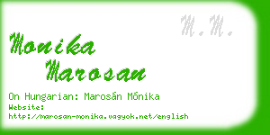 monika marosan business card